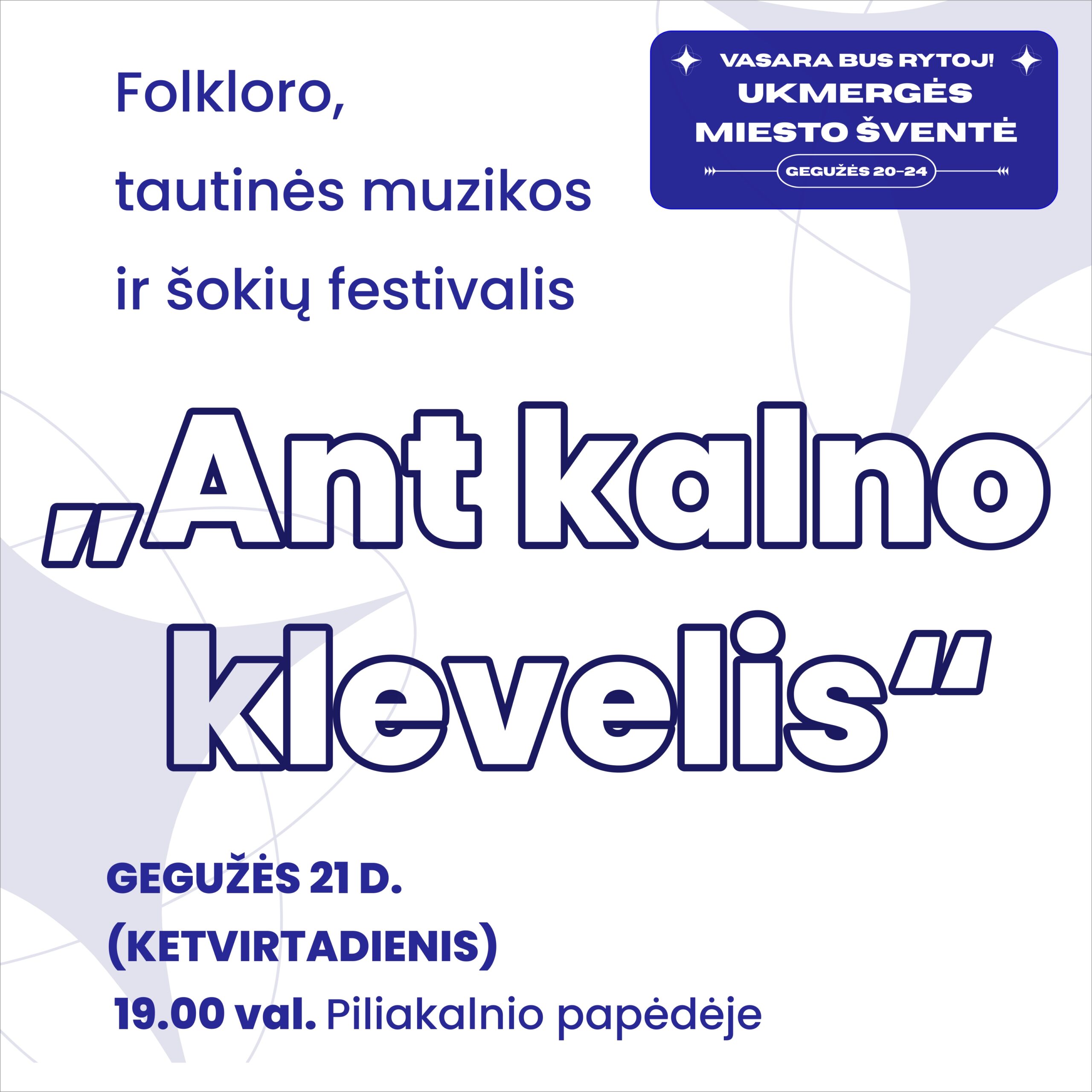 Ant kalno klevelis KVADRATAS Ant kalno klevelis