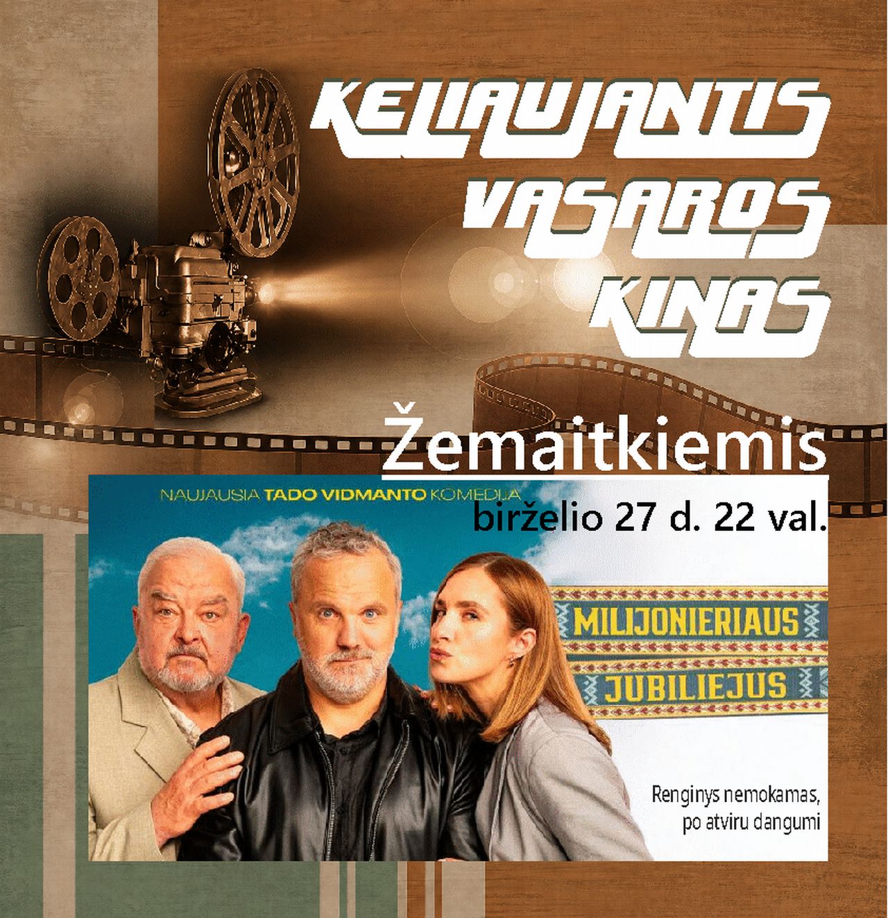 baneris kvadr Zemaitkiemis Milijonieriaus jubiliejus N-13 Žemaitkiemyje