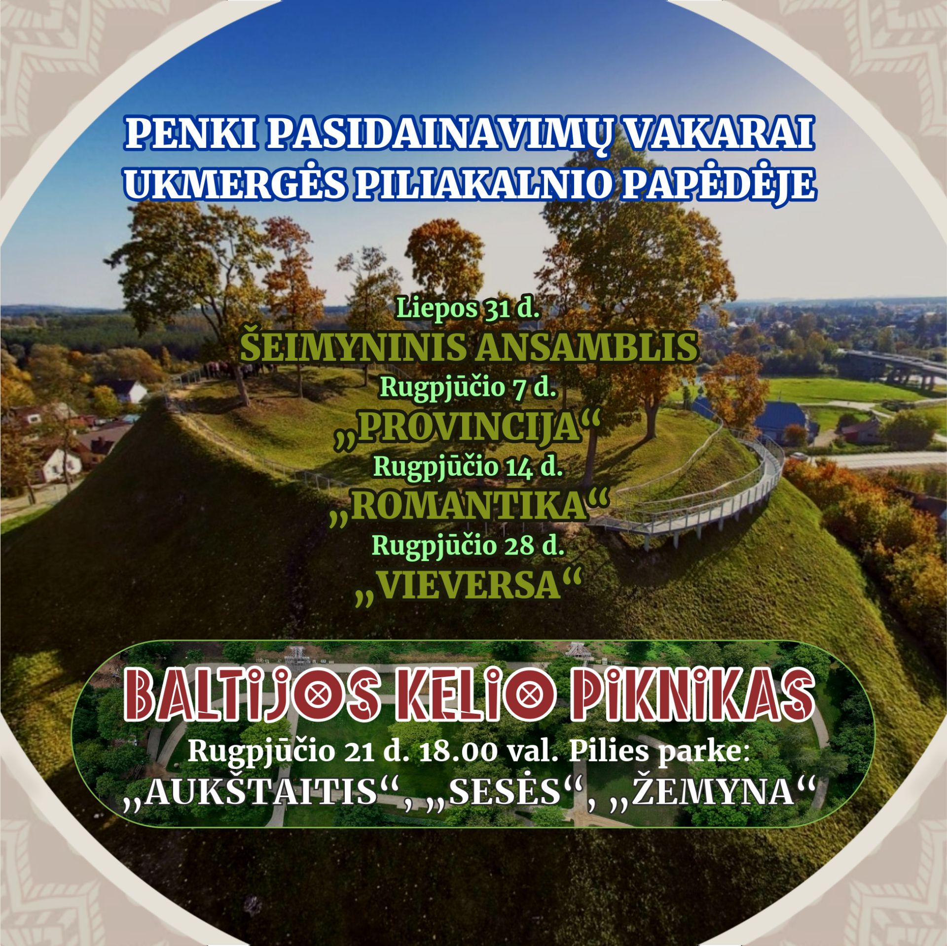 Penki pasidainavimų vakarai
