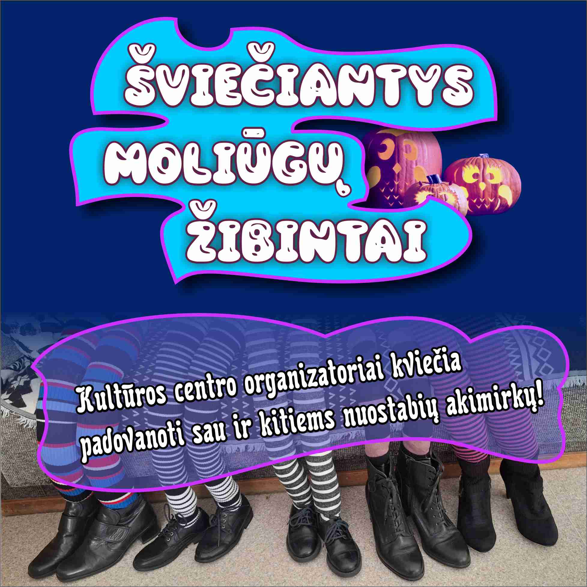 Moliugai KVADRATINIS Konkursas „Šviečiantys moliūgų žibintai”