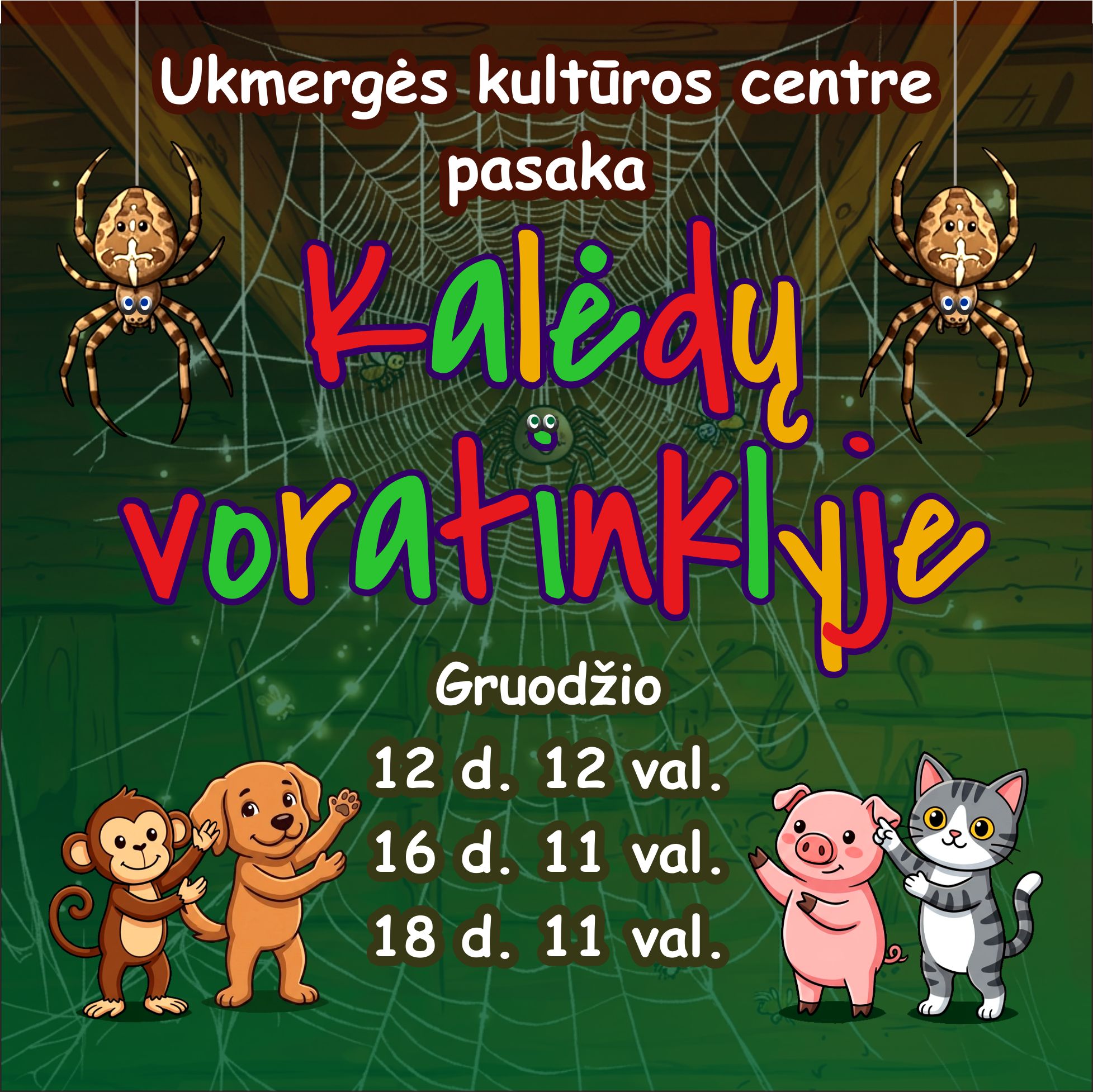 KVADRATINIS Kaledinis 26 Pasaka „Kalėdų voratinklyje”